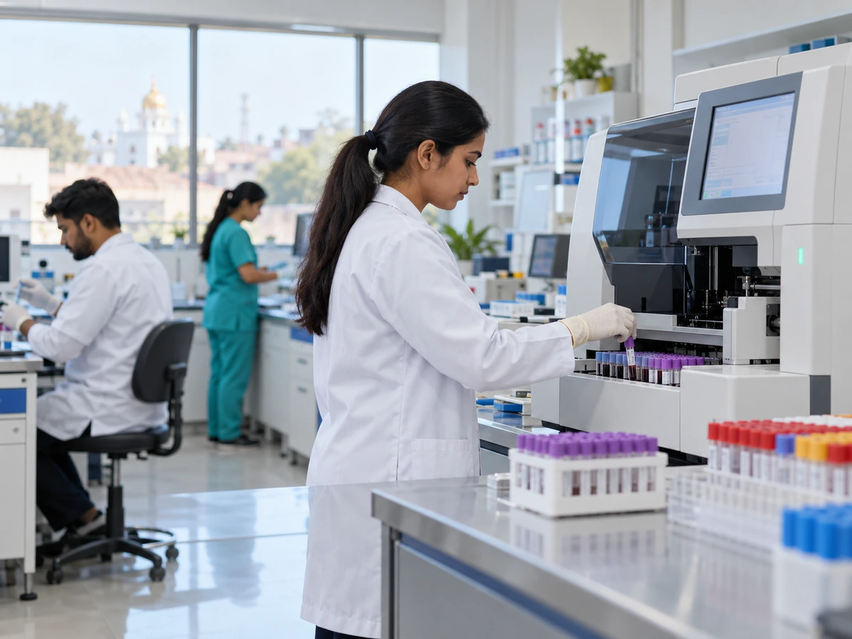 Lab technician at analyser