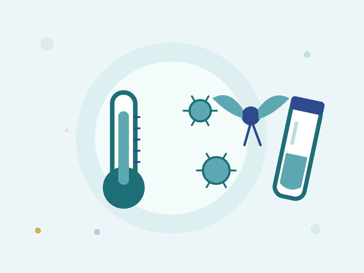 Infection fever illustration